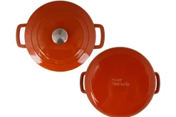 Cosy & Trendy Braadpan met deksel Fontestic Gietijzer Roest ø 28 cm / 6.8 Liter - geëmailleerde anti-aanbaklaag