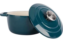 Cosy & Trendy Braadpan met deksel Fontestic Gietijzer Green Heron ø 20 cm / 2.7 Liter - geëmailleerde anti-aanbaklaag