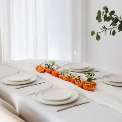 Cosy & Trendy Dinerborden Moon White ø 28 cm - 4 Stuks