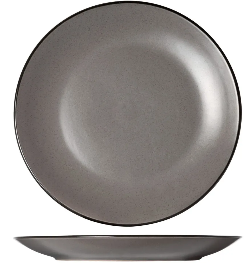 Cosy & Trendy Dinerborden Speckle Grijs - ø 27 cm - 6 stuks
