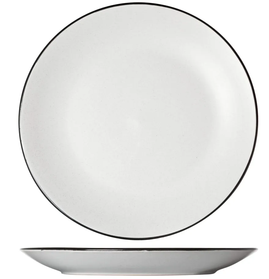 Cosy & Trendy Dinerborden Speckle Wit ø 27 cm - 6 stuks