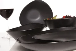 Cosy & Trendy Dinerborden Vongola Black - 28 x 26 cm - 4 Stuks