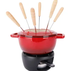 Cosy & Trendy Fondueset Fontestic Gietijzer Traditional Red - Ø 18 cm
