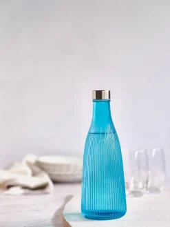 Cosy & Trendy Karaf / Waterkaraf Atla - met RVS Dop - Glas - Azure Blue - 1 liter