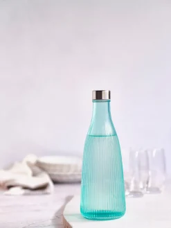Cosy & Trendy Karaf / Waterkaraf Atla - met RVS Dop - Glas - Mineral Green - 1 liter