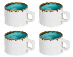Cosy & Trendy Koffiekopjes Laguna Azzurro 230 ml - 4 Stuks