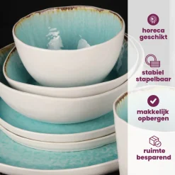 Cosy & Trendy Koffiekopjes Laguna Azzurro 230 ml - 4 Stuks