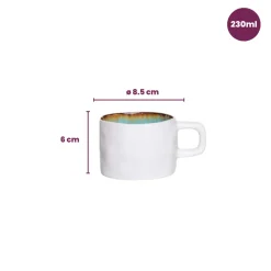 Cosy & Trendy Koffiekopjes Laguna Azzurro 230 ml - 4 Stuks