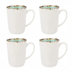 Cosy & Trendy Mokken / Bekers - Laguna Azzurro 390 ml - 4 Stuks
