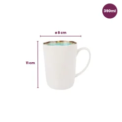 Cosy & Trendy Mokken / Bekers - Laguna Azzurro 390 ml - 4 Stuks