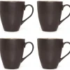 Cosy & Trendy Mokken / Bekers - Laguna Blue Grey - 450 ml - 4 Stuks