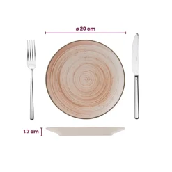 Cosy & Trendy Ontbijtborden / Dessertborden - Sintra Terracotta ø 20 cm - 4 Stuks