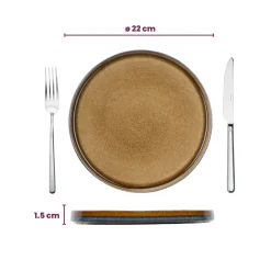Cosy & Trendy Ontbijtborden / Dessertborden - Quintana Amber ø 22 cm - 4 Stuks