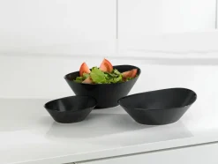 Cosy & Trendy Ontbijtborden / Dessertborden Vongola Black - 22 x 20 cm - 4 Stuks