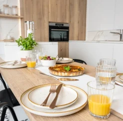Cosy & Trendy Serviesset Baltic Vanilla 18-delig / 6 personen - 6 dinerborden, 6 ontbijtborden en 6 kommen