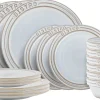 Cosy & Trendy Serviesset Bistro Vintage White 18-delig / 6 personen - 6 dinerborden, 6 ontbijtborden & 6 kommen