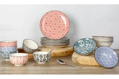 Cosy & Trendy Serviesset Delirio 18-delig / 6 personen - 6 dinerborden, 6 ontbijtborden en 6 kommen