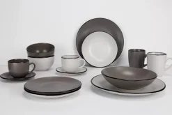 Cosy & Trendy Serviesset Speckle - Wit 18-delig / 6 personen - 6 dinerborden, 6 diepe borden en 6 ontbijtborden