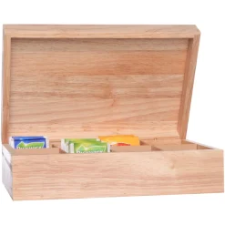 Cosy & Trendy Theedoos - Theekist - Hout - 8 vakken - 29 x 19 x 9 cm