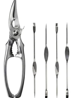 Crafts La Marée Kreeftenset RVS 5-delig - Kreeftentang & Kreeftenvorkjes