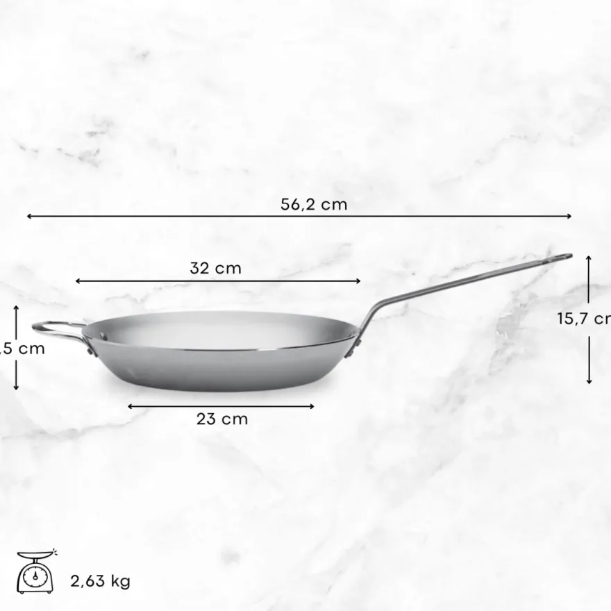 De Buyer Koekenpan Mineral B Element - ø 32 cm - zonder anti-aanbaklaag