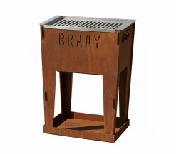 Design Cortenstaal Barbecue - Braay - Houtskool BBQ - 30x40x50 cm