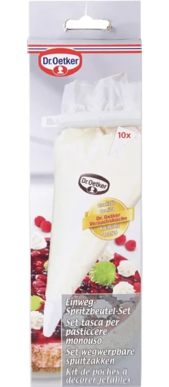 Dr. Oetker Spuitzak wegwerp - 10 stuks - met 4 spuitmondjes