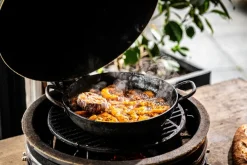 Forged Koekenpan Carbonstaal met 2 handvatten ø 24 cm - geschikt voor alle warmtebronnen - zonder anti-aanbaklaag
