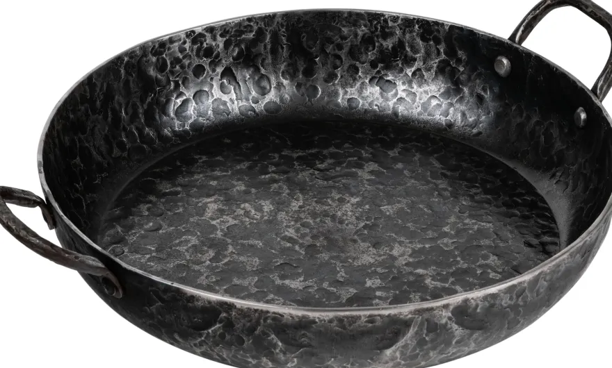 Forged Koekenpan Carbonstaal met 2 handvatten ø 28 cm - geschikt voor alle warmtebronnen - zonder anti-aanbaklaag