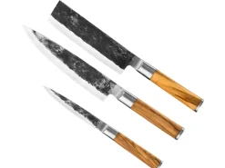 Forged Messenset Olive - 3 - delig - Koksmes, Hakmes en Universeel mes