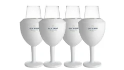 GLICERRR Wijnglas koeler en houder set + glas - 4 stuks