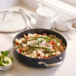 GreenPan Hapjespan met deksel Copenhagen Zwart ø 28 cm / 4.3 Liter - keramische anti-aanbaklaag