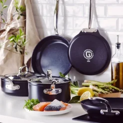 GreenPan Hapjespan met deksel Barcelona Pro Zwart ø 24 cm / 3.4 Liter - keramische anti-aanbaklaag