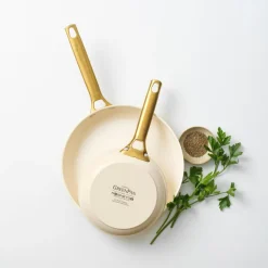GreenPan Koekenpannenset Padova Reserve Cream White 2-delig - ø 20 & 26 cm - Keramische anti-aanbaklaag