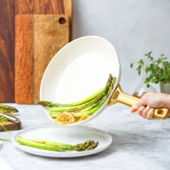 GreenPan Koekenpannenset Padova Reserve Cream White 2-delig - ø 20 & 26 cm - Keramische anti-aanbaklaag