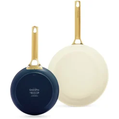 GreenPan Koekenpannenset Padova Reserve Oxford Blue 2-delig - Koekenpan ø 20 & 26 cm - Keramische anti-aanbaklaag