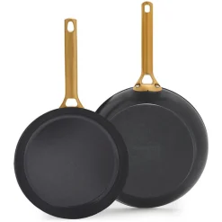 GreenPan Koekenpannenset Padova Reserve Black 2-delig - Koekenpan ø 20 & 26 cm - Keramische anti-aanbaklaag