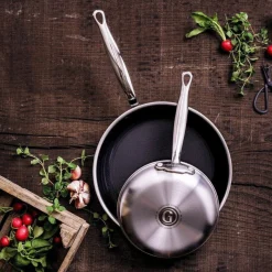 GreenPan Koekenpannenset Premiere RVS 2-delig - ø 20 & 28 cm - keramische anti-aanbaklaag