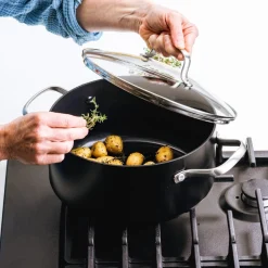 GreenPan Kookpan Copenhagen Zwart ø 24 cm / 5.2 Liter - keramische anti-aanbaklaag
