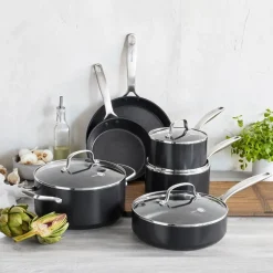 GreenPan Pannenset Copenhagen Zwart 3-delig - keramische anti-aanbaklaag