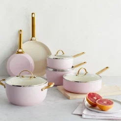 GreenPan Pannenset Padova Reserve Blush Pink 6-delig - Keramische anti-aanbaklaag