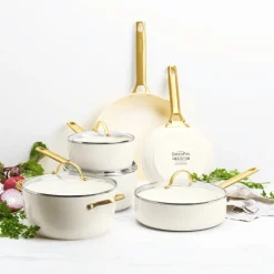 GreenPan Pannenset Padova Reserve Cream White 6-delig - Keramische anti-aanbaklaag