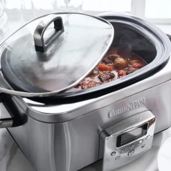 GreenPan Slowcooker - 6.0 Liter - RVS - Keramische anti-aanbaklaag