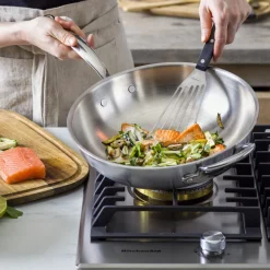 GreenPan Wokpan met deksel Première Pro ø 30 cm / 4.74 Liter - zonder anti-aanbaklaag