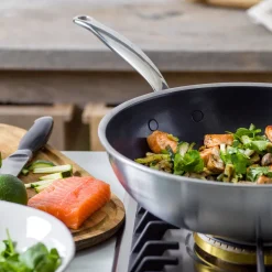 GreenPan Wokpan Premiere RVS ø 30 cm / 4.7 Liter - keramische anti-aanbaklaag