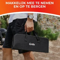GrillX BBQ Accessoires Gereedschapset - BBQ Tang, Spatel, Vork, Borstel - Complete Barbecue Tools Set