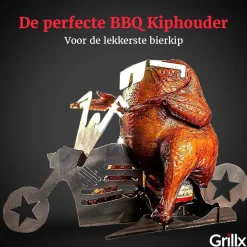 GrillX BBQ Bierblikkip Houder - Beer Can Chicken - Bike
