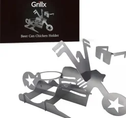 GrillX BBQ Bierblikkip Houder - Beer Can Chicken - Bike