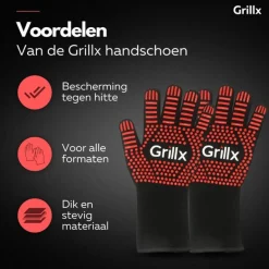 GrillX BBQ Handschoenen / Ovenhandschoenen - Extra Grip - 2 Stuks