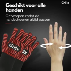 GrillX BBQ Handschoenen / Ovenhandschoenen - Extra Grip - 2 Stuks